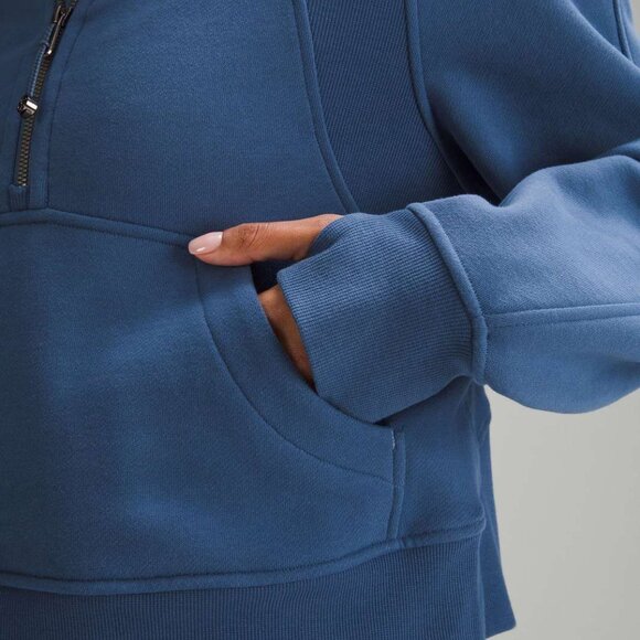 EUC Lululemon Scuba Oversized Half-Zip Hoodie, XS/S, PITCH BLUE - Picture 4 of 9